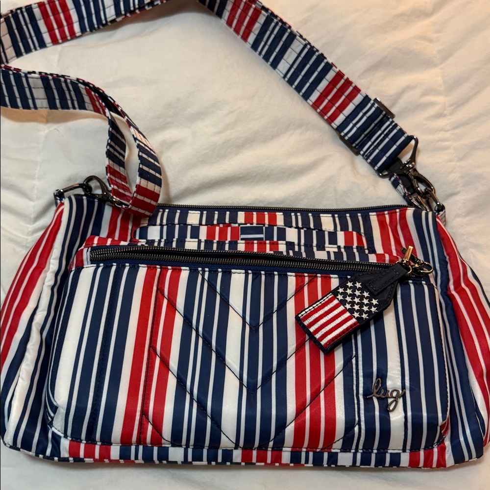 Lug Stretch Patriotic LE Crossbody Bag Very Good Condition